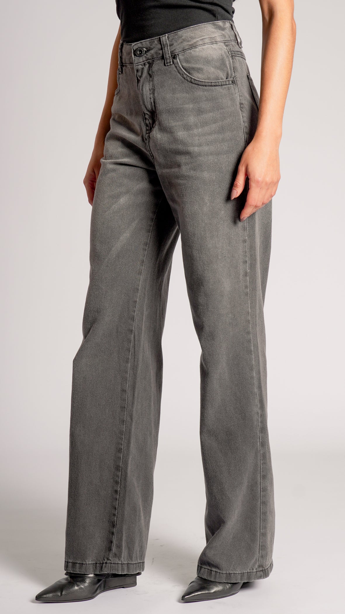 Calça Jeans Reta - Preta