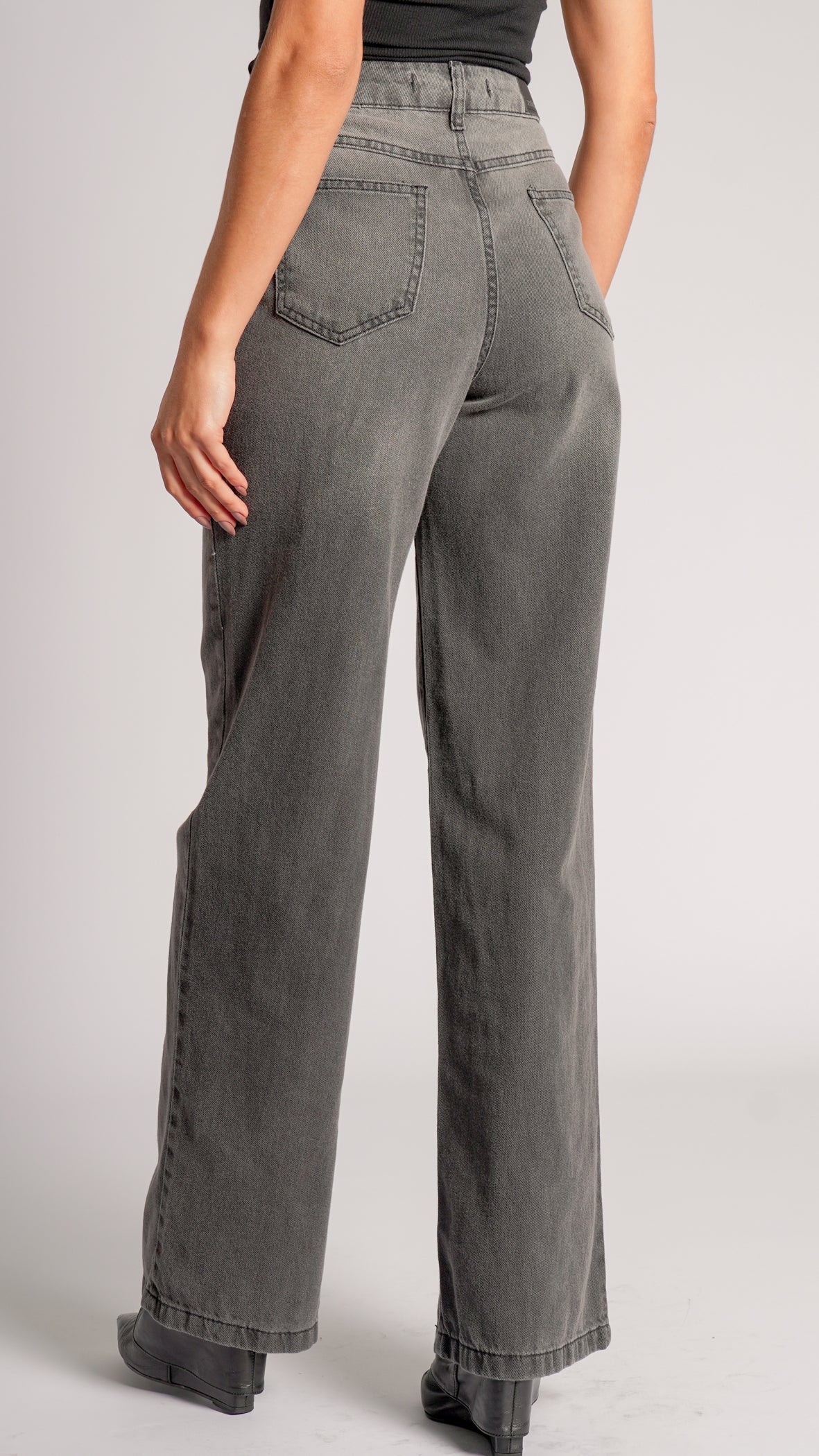 Calça Jeans Reta - Preta