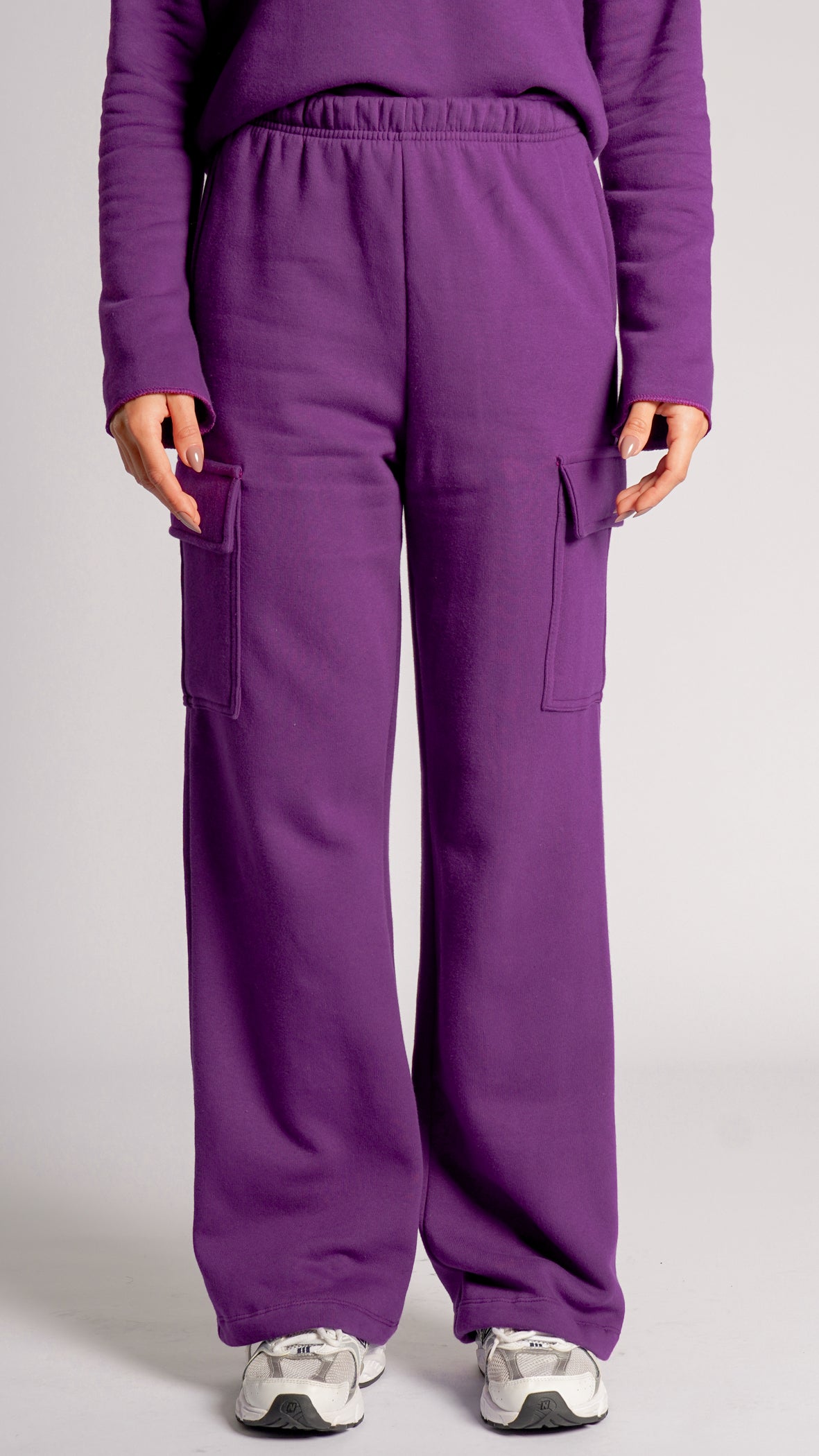 Calça Moletom Cargo Premium - Roxa