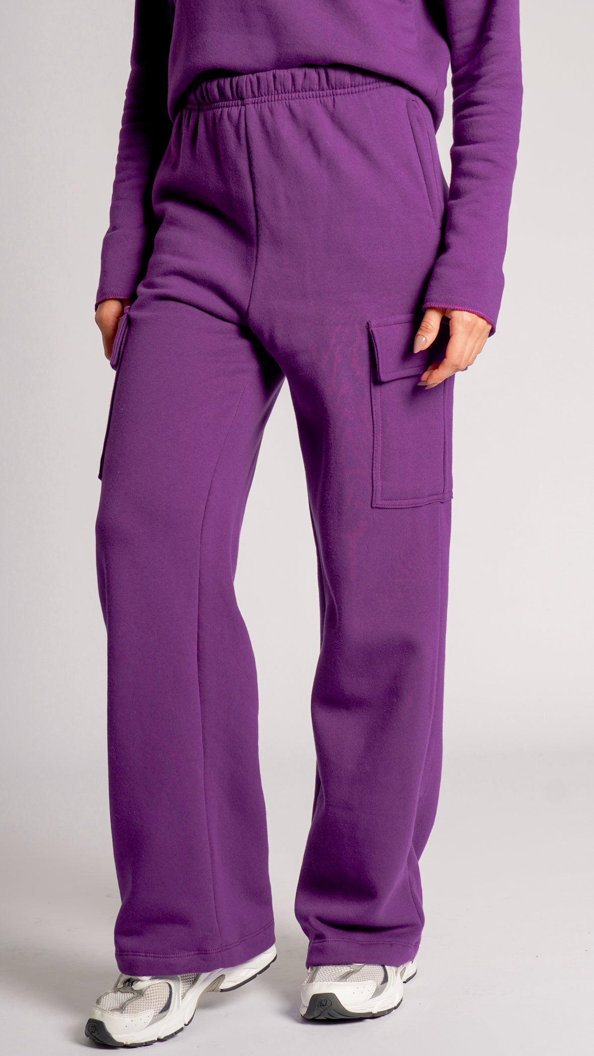 Calça Moletom Cargo Premium - Roxa