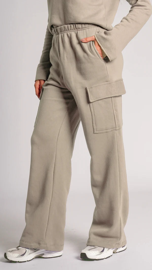 Conjunto Moletom Premium Cargo - Caqui