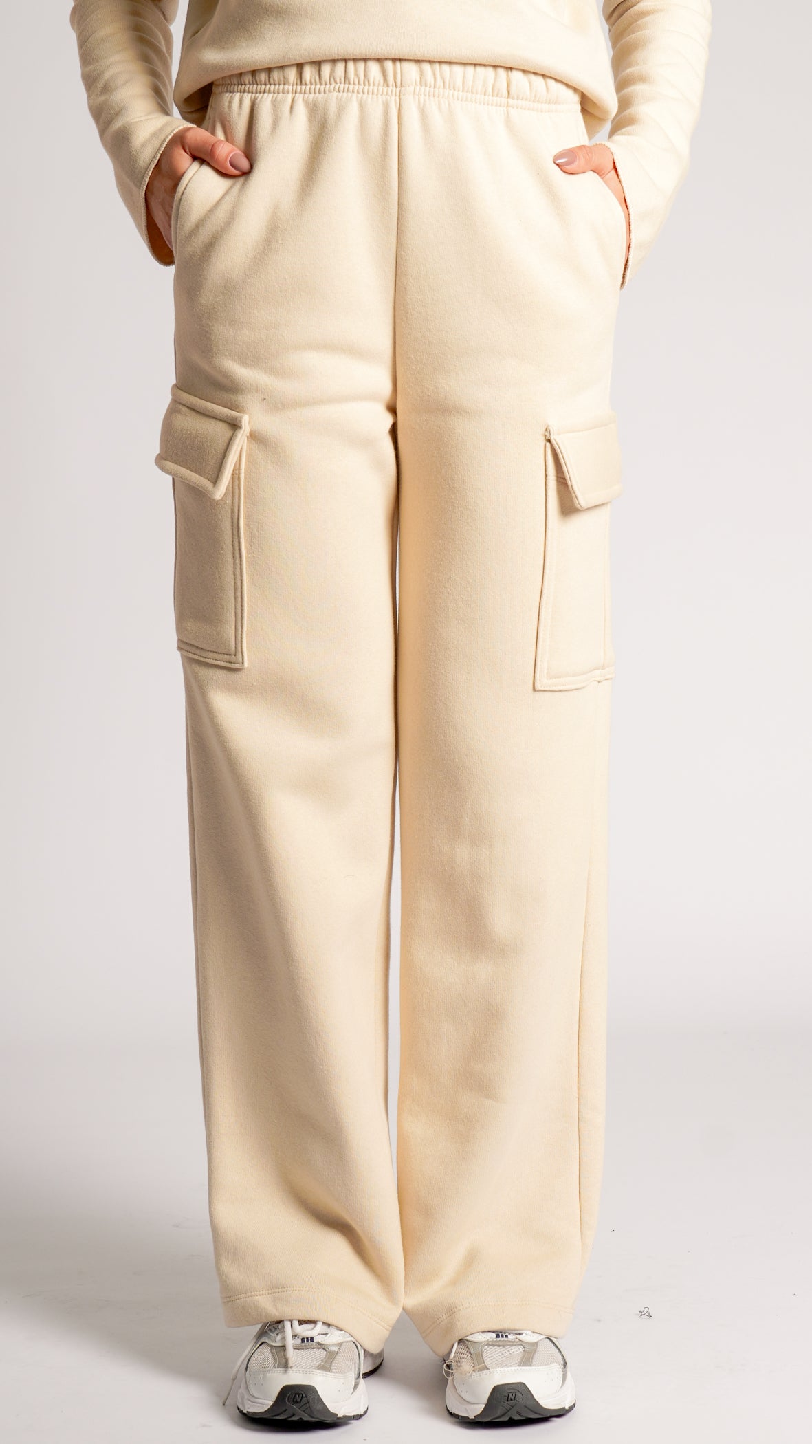 Calça Moletom Cargo Premium - Bege