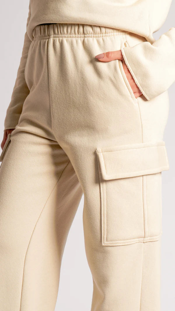 Conjunto Moletom Premium Cargo - Bege