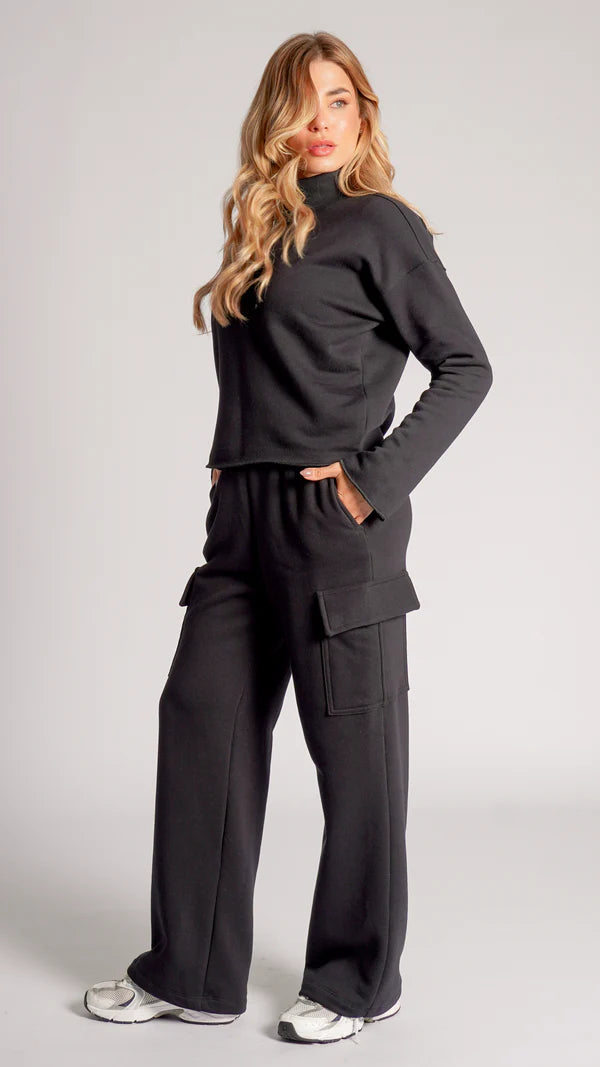 Conjunto Moletom Premium Cargo - Preto
