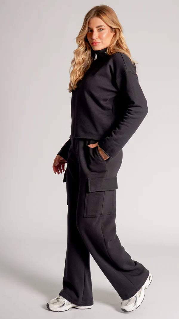 Conjunto Moletom Premium Cargo - Preto
