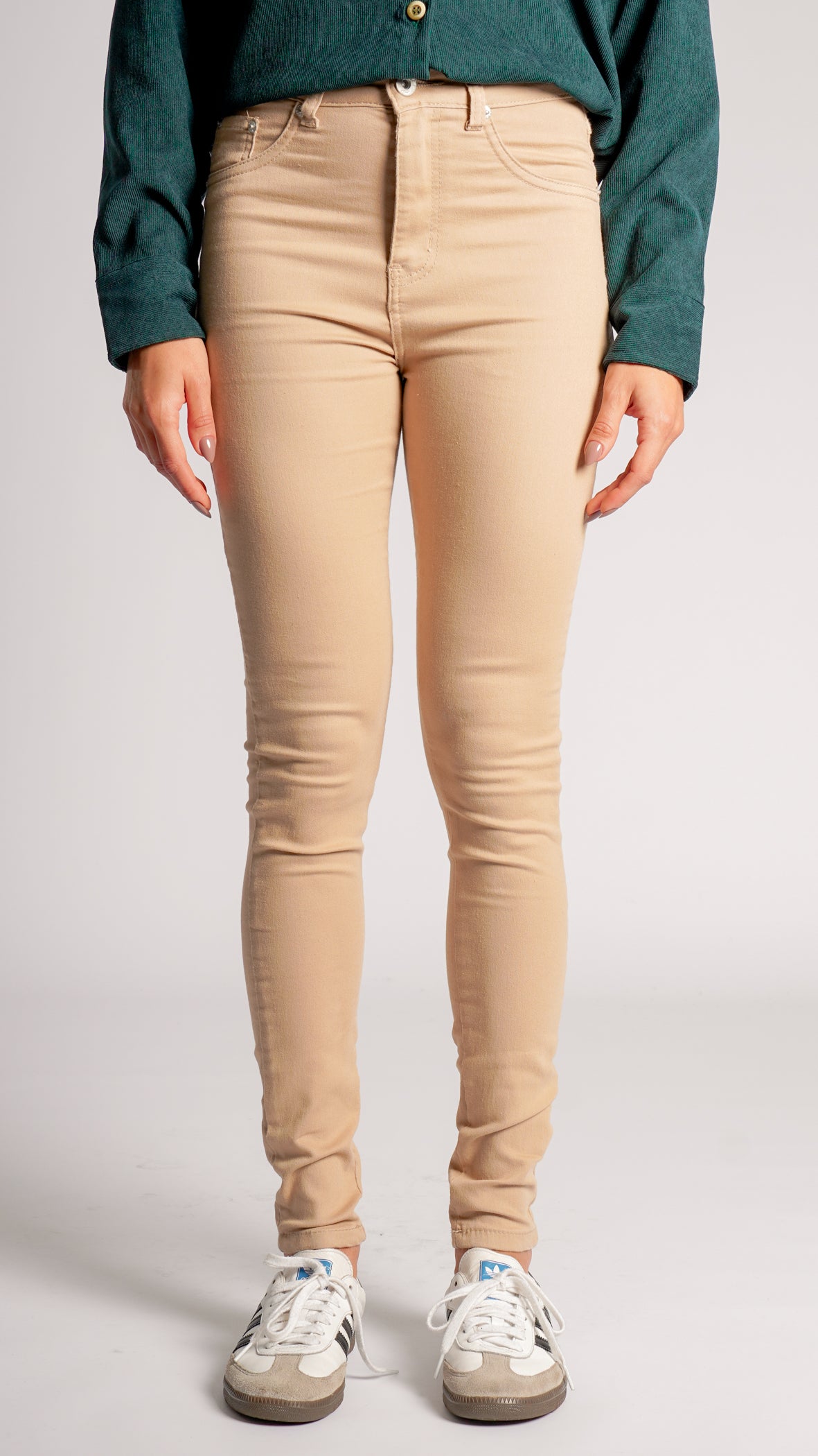 Calça Jeans Skinny - Caqui