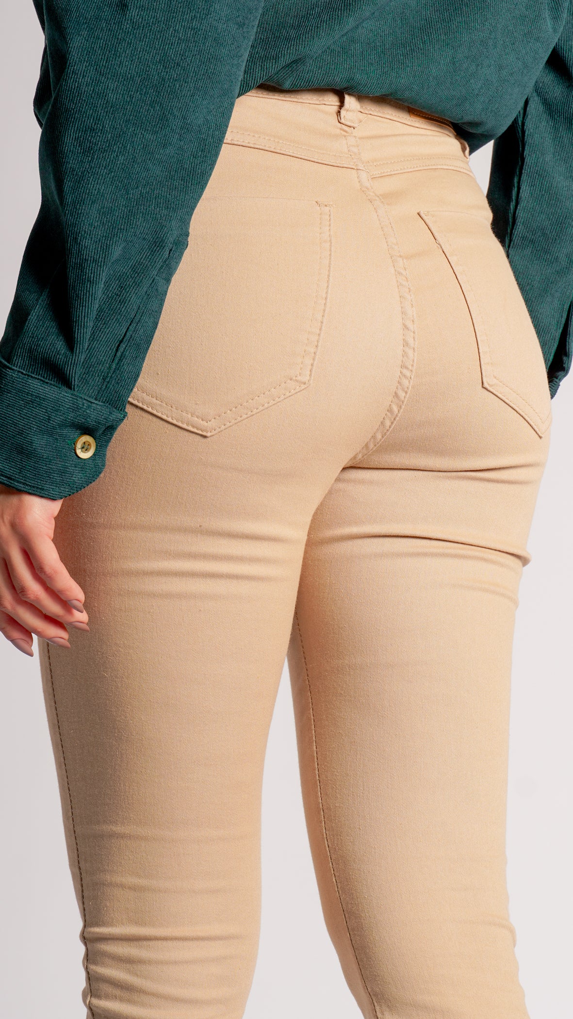 Calça Jeans Skinny - Caqui