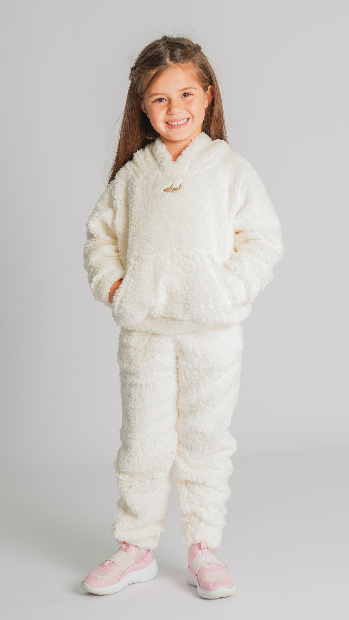 Calça Sherpa Kids Unissex - Off White