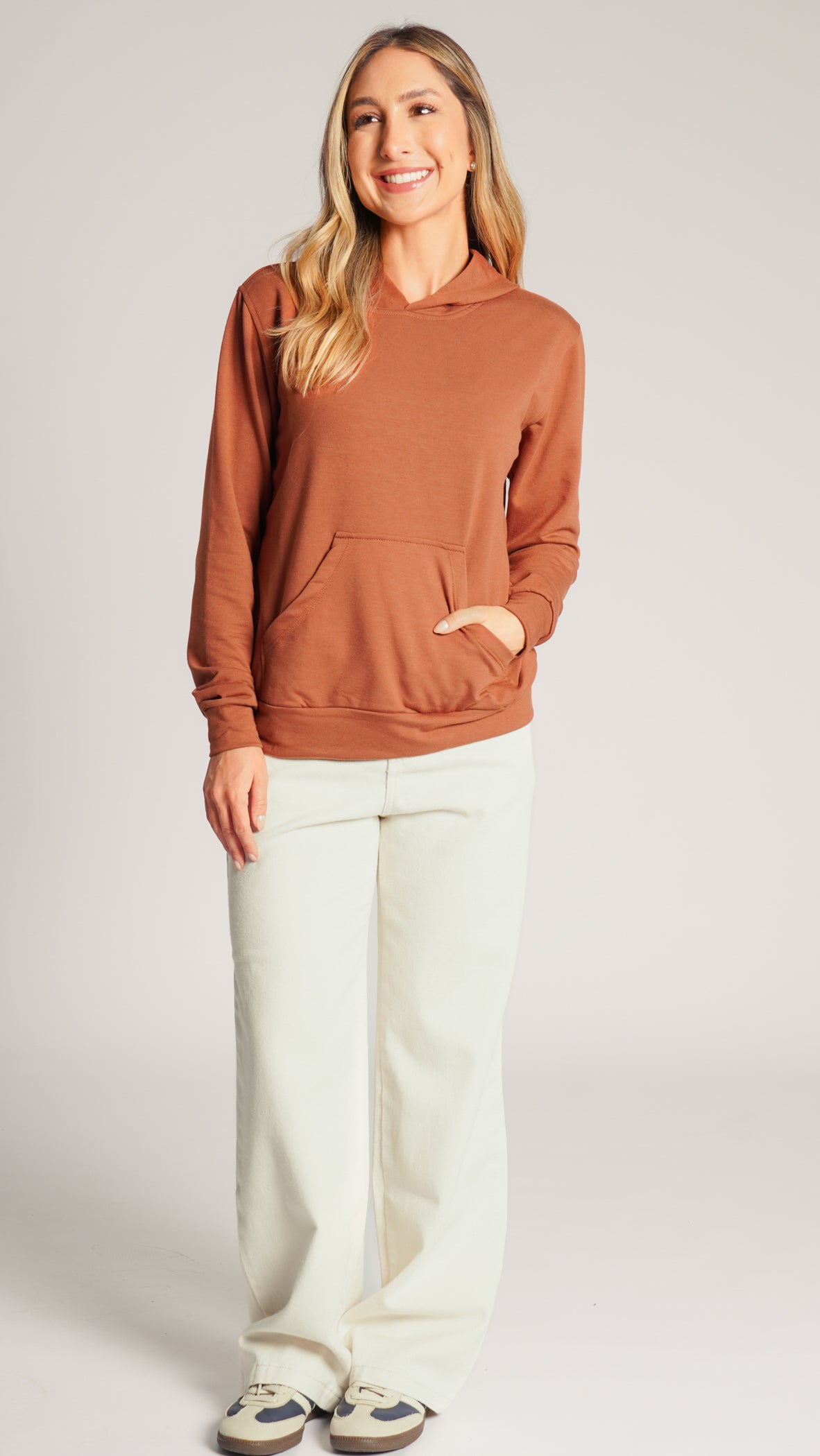 Blusa Moletinho Premium Canguru - Telha