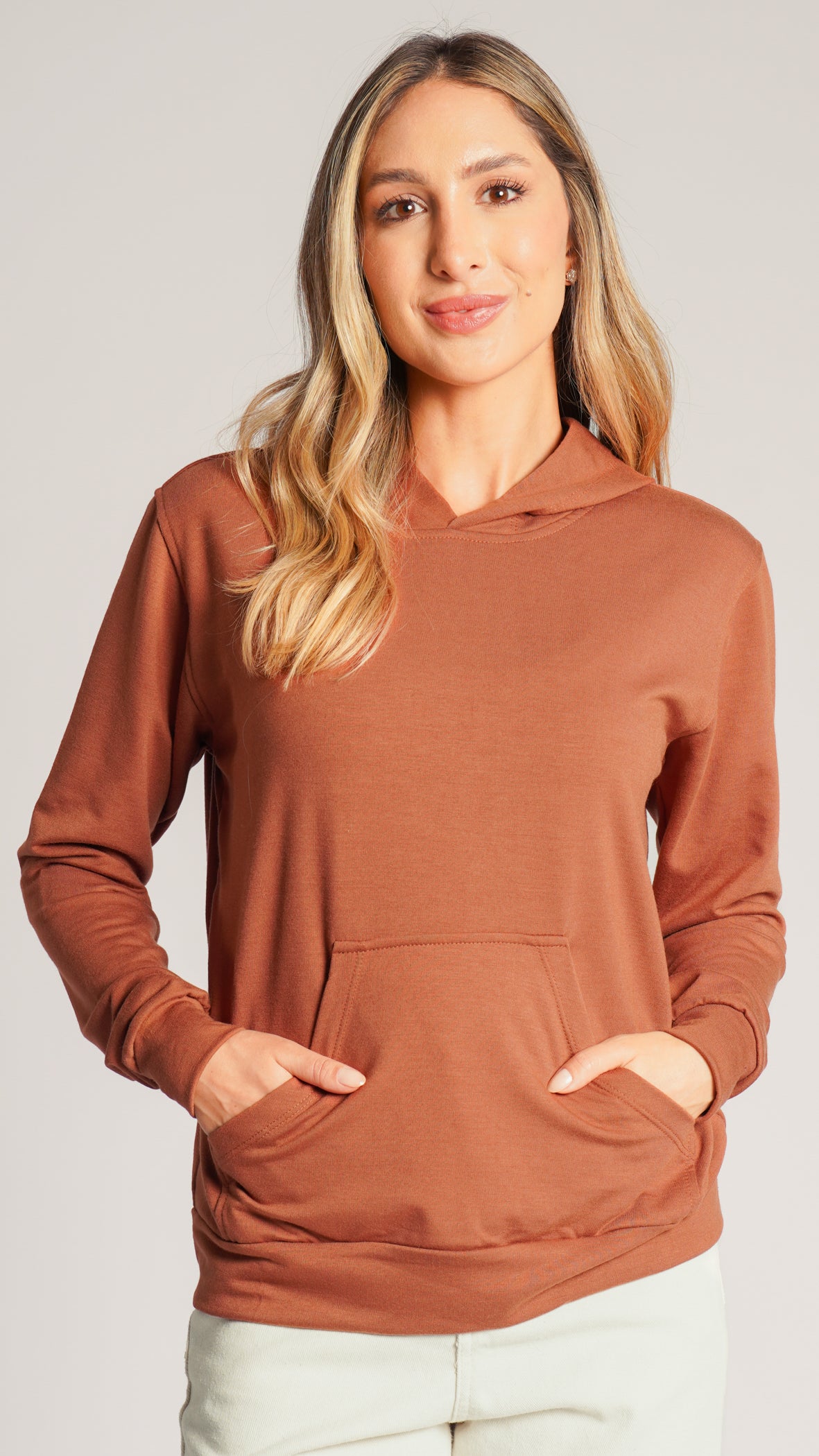 Blusa Moletinho Premium Canguru - Telha