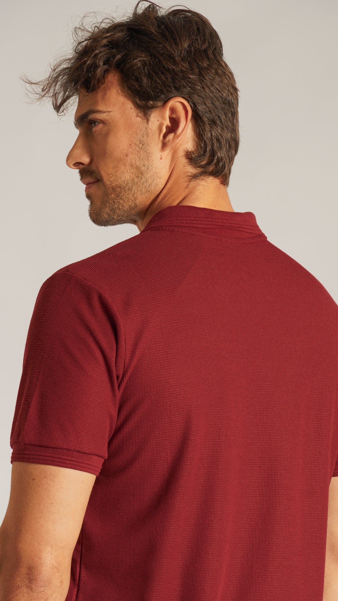 Camisa Polo Tricô Diamond - Bordô
