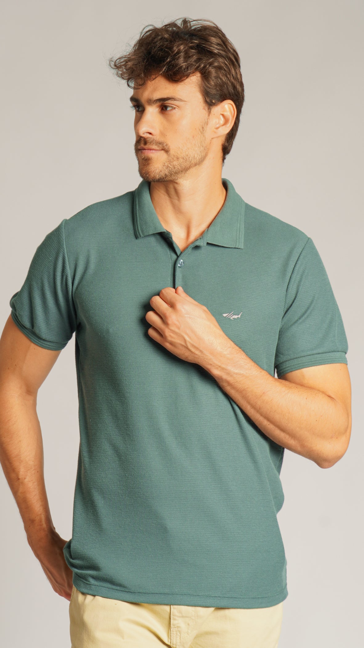 Camisa Polo Tricô Diamond - Grafite