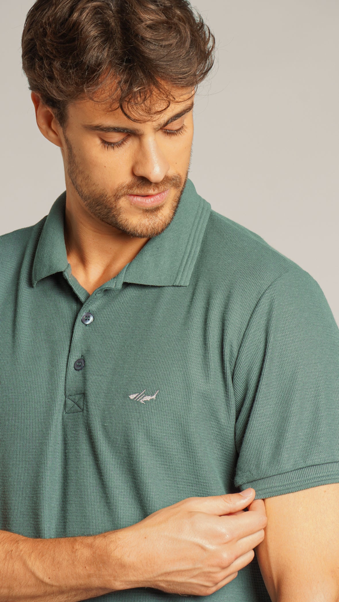 Camisa Polo Tricô Diamond - Grafite