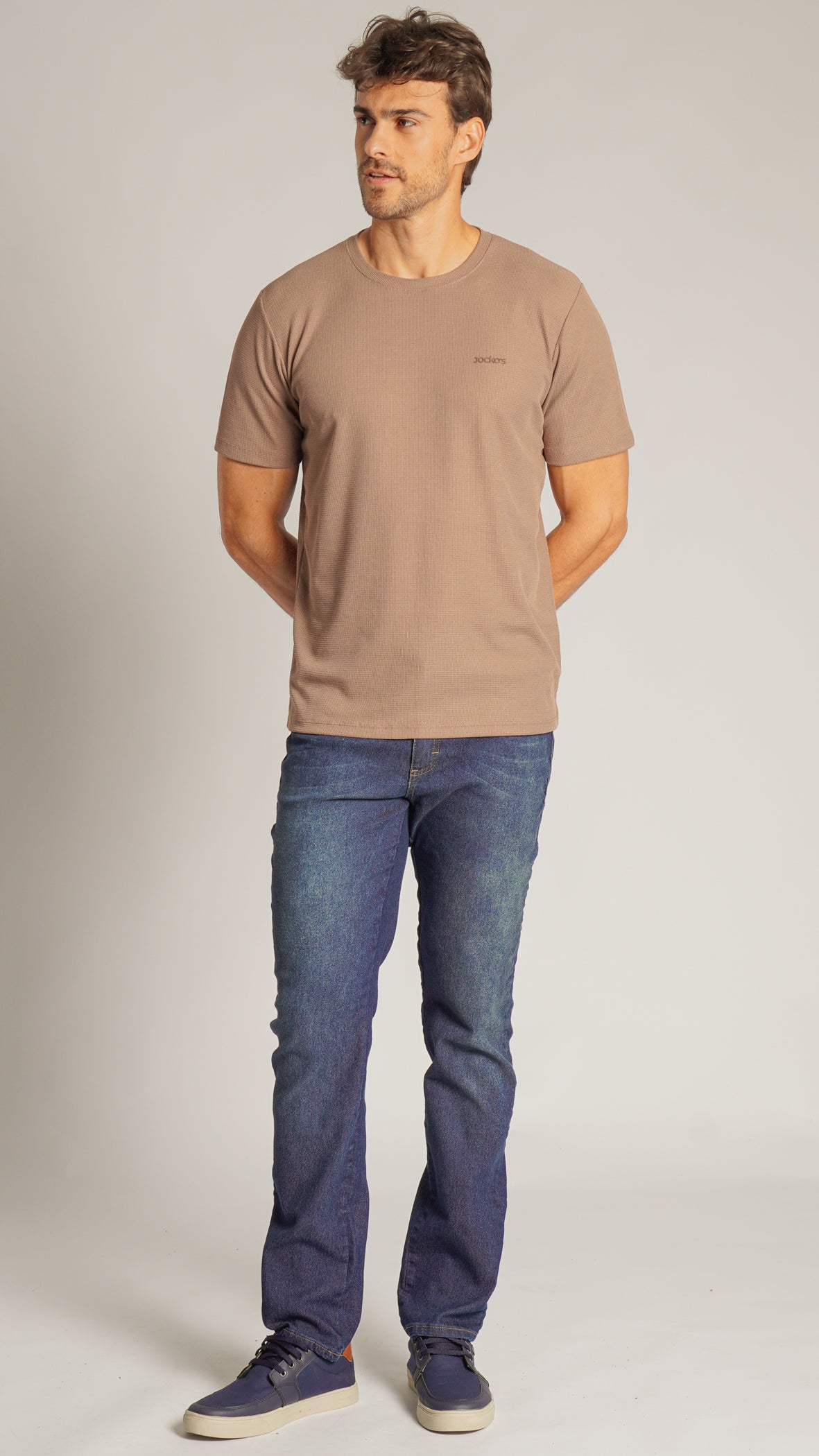 Camiseta Tricô Diamond - Bege Escuro