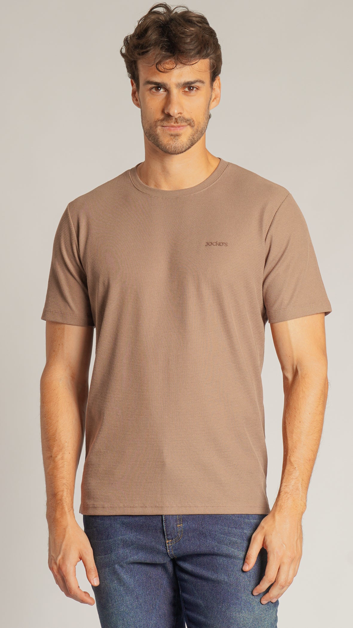Camiseta Tricô Diamond - Bege Escuro