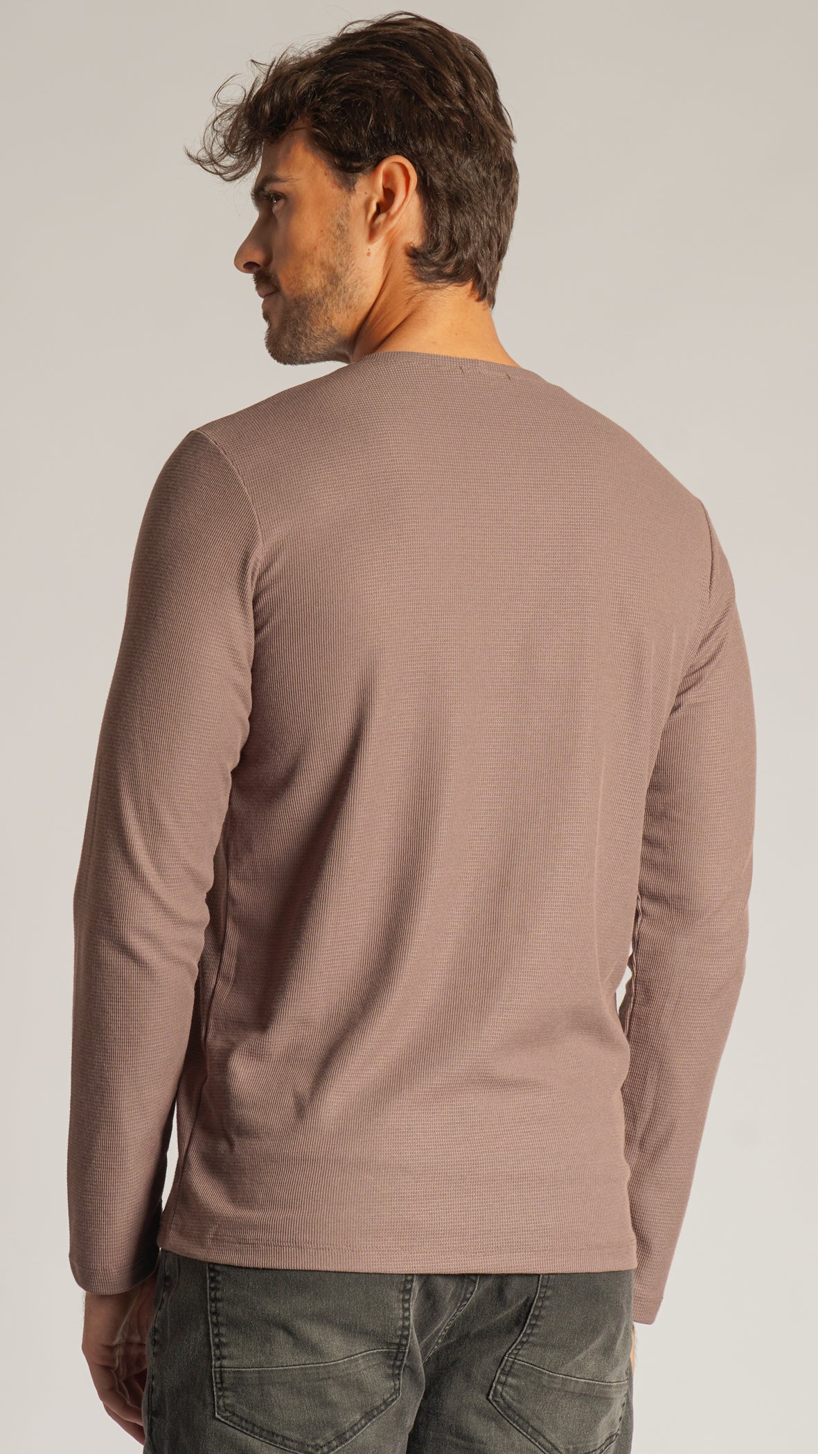 Camiseta Manga Longa Tricô Diamond - Nude