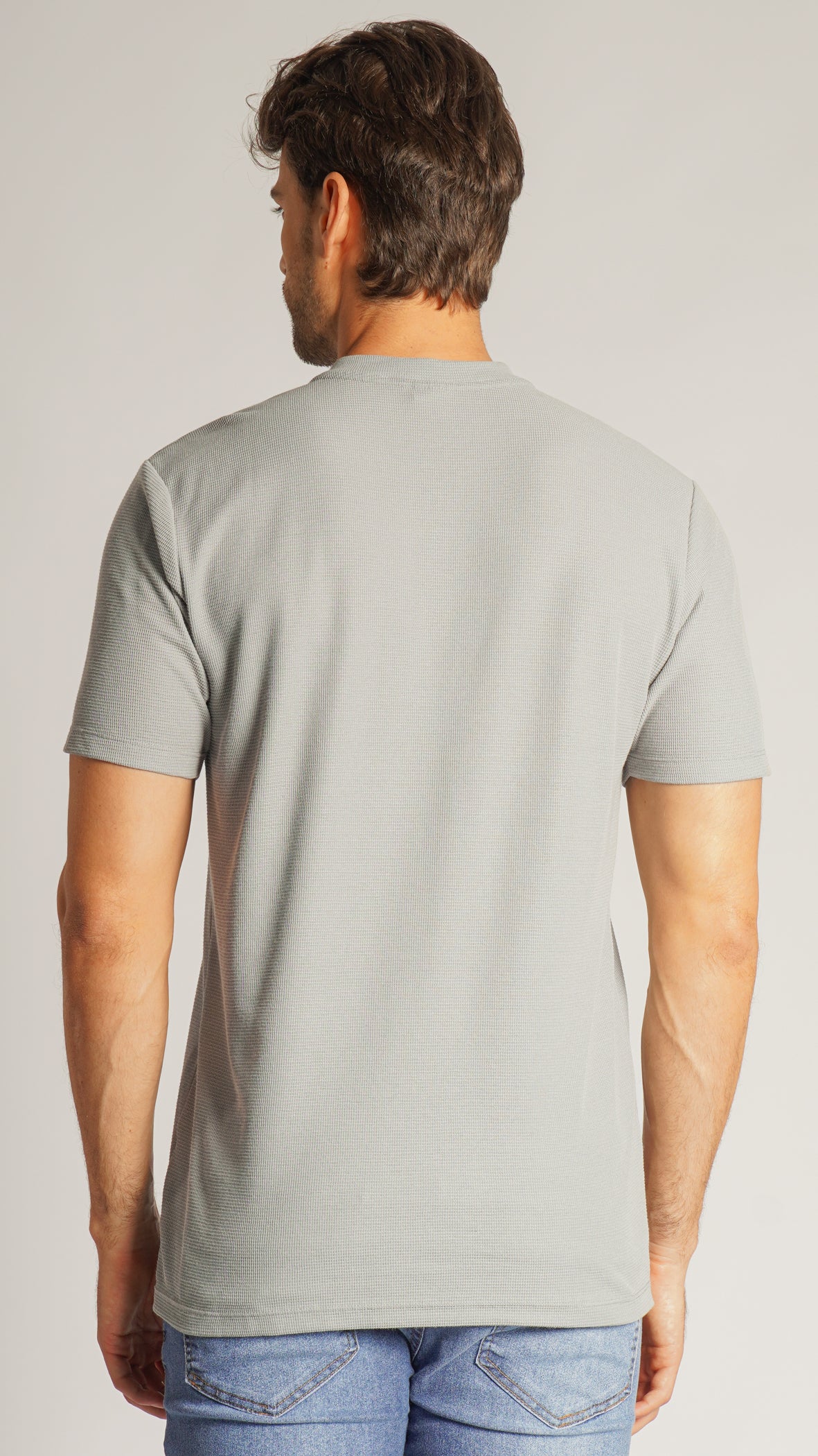 Camiseta Tricô Gola Portuguesa - Cinza