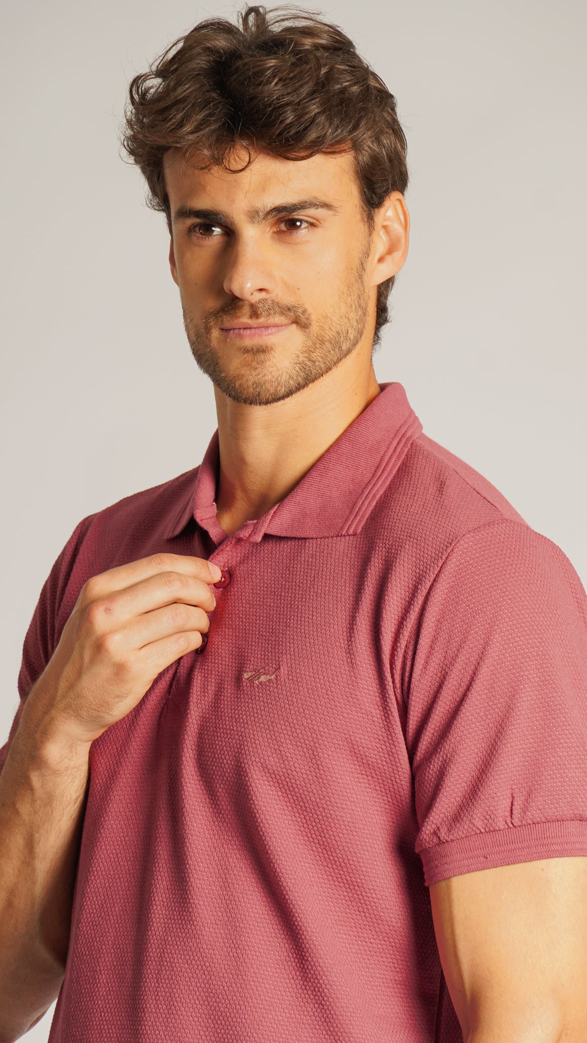 Camisa Polo Colmeia - Rosê