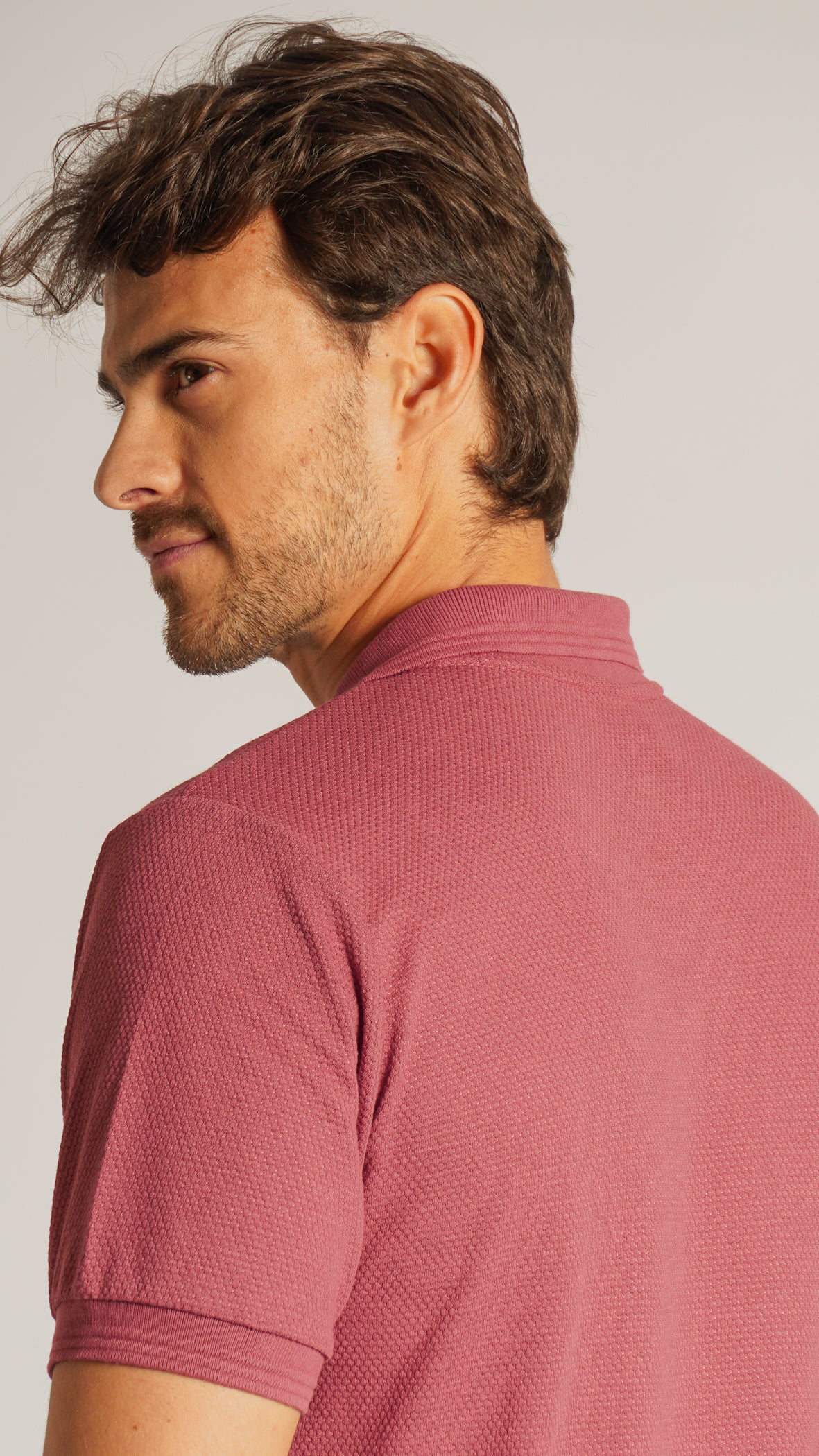 Camisa Polo Colmeia - Rosê