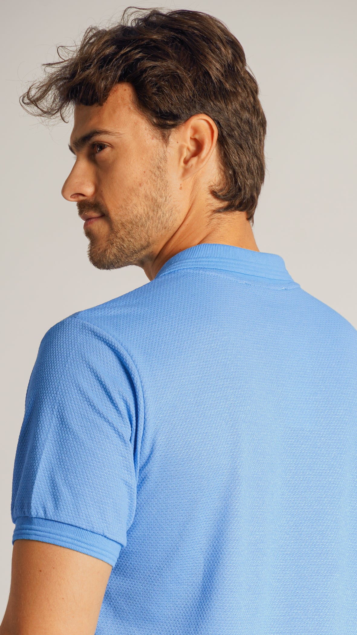 Camisa Polo Colmeia - Azul
