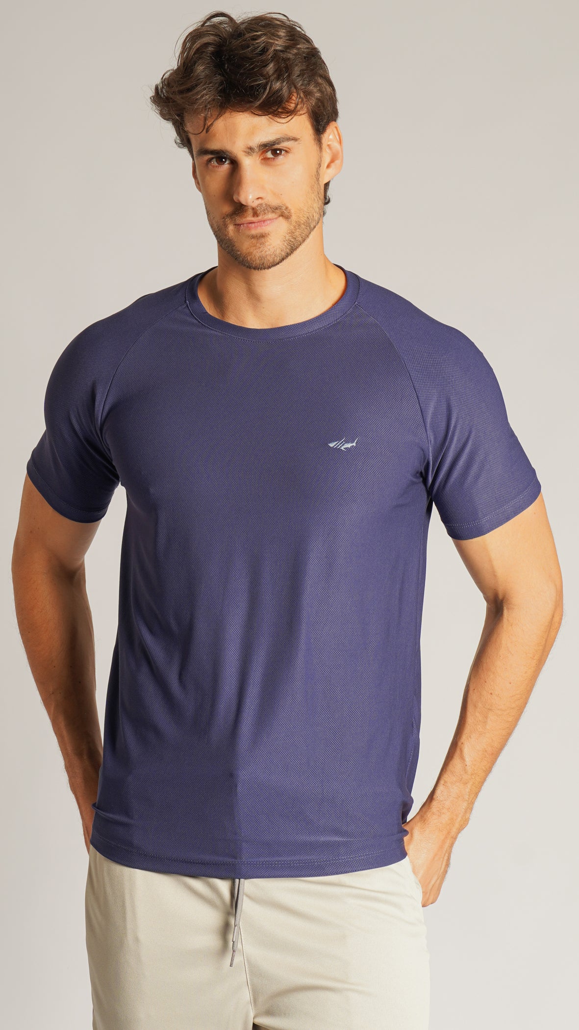 Camiseta Slim Dry Fit - Azul Marinho