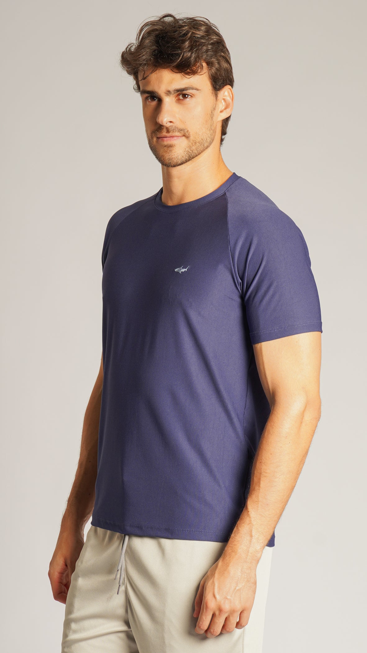 Camiseta Slim Dry Fit - Azul Marinho