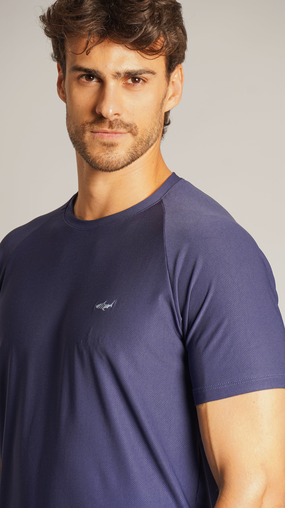 Camiseta Slim Dry Fit - Azul Marinho