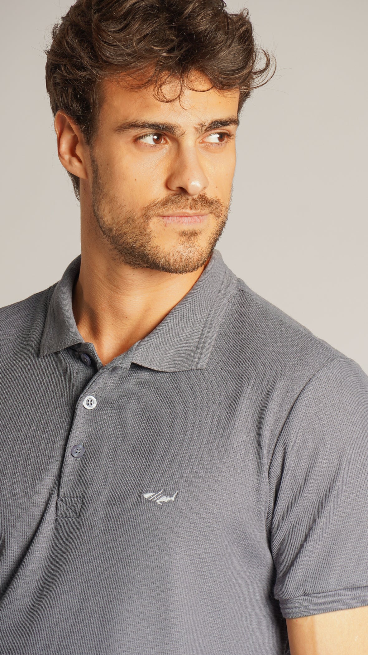 Camisa Polo Tricô Diamond - Grafite