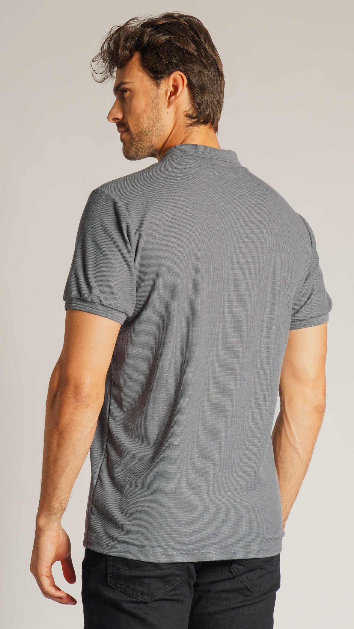 Camisa Polo Tricô Diamond - Grafite