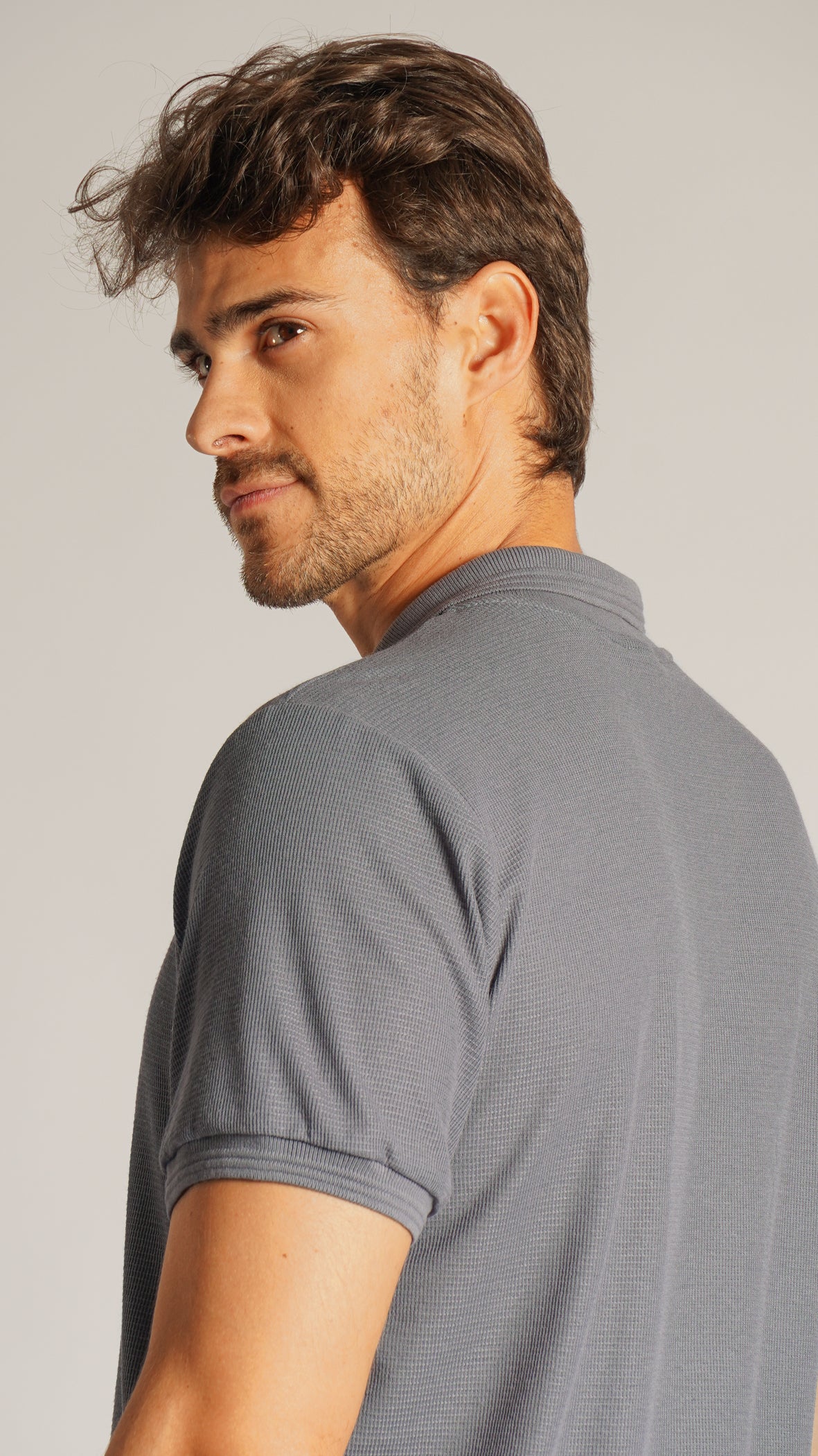 Camisa Polo Tricô Diamond - Grafite