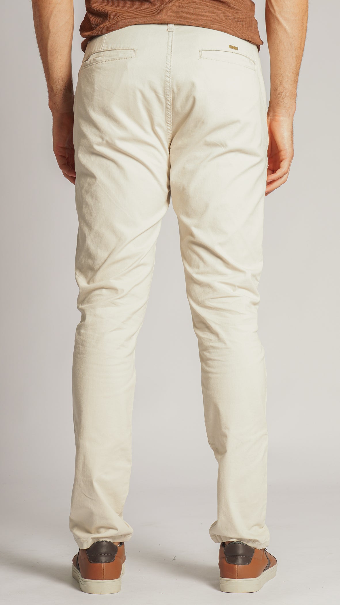 Calça Sarja Bolso Faca - Areia