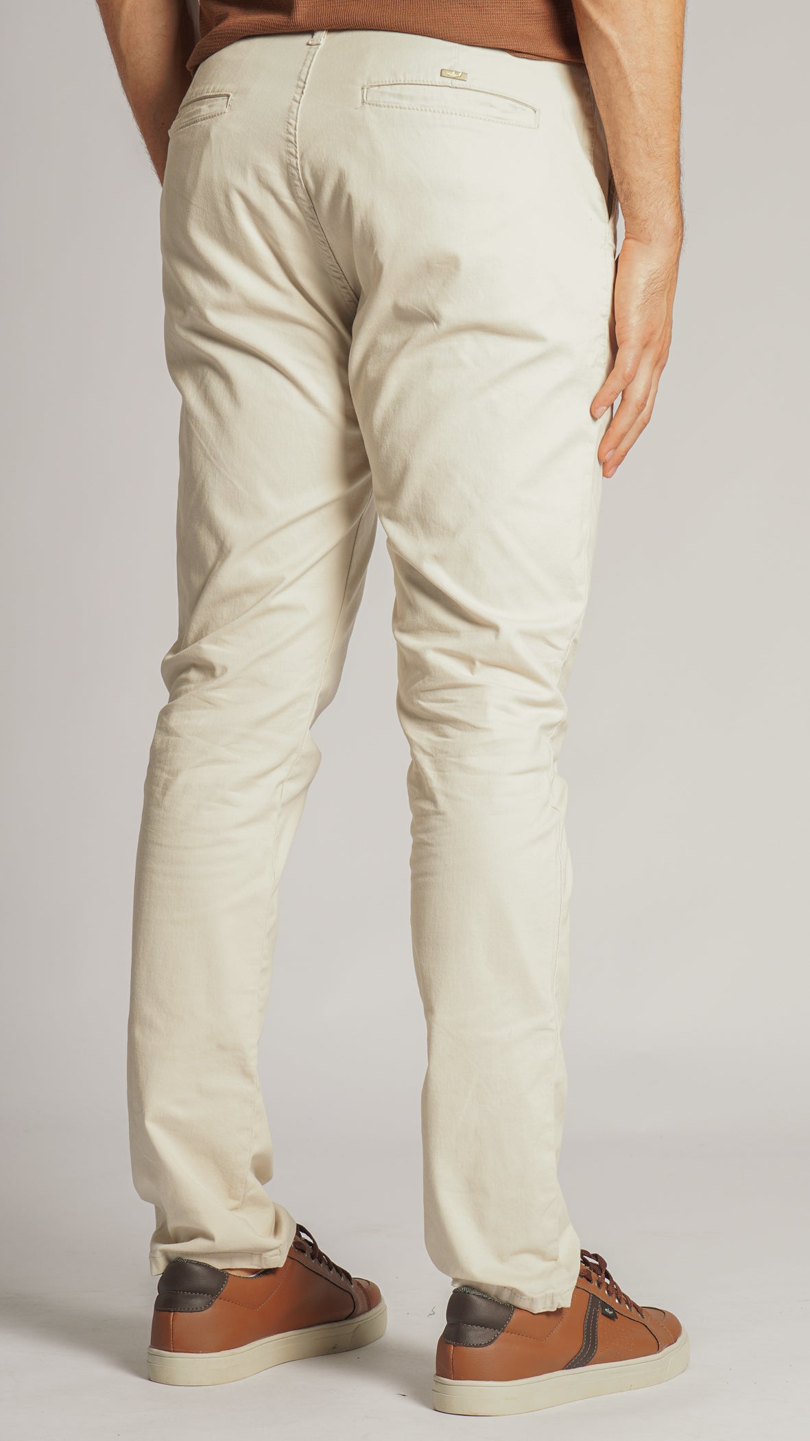 Calça Sarja Bolso Faca - Areia