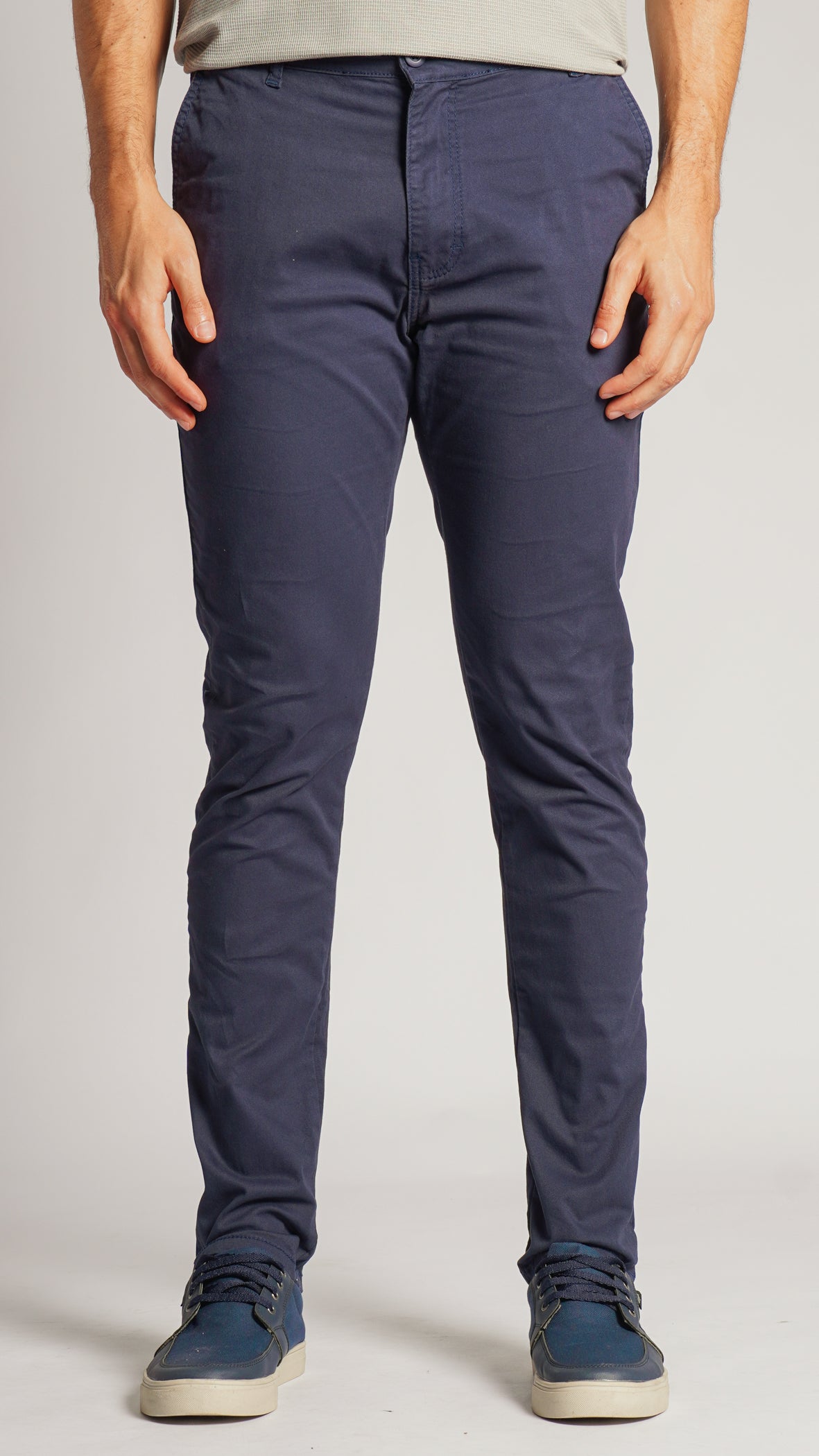 Calça Sarja Bolso Faca - Azul Petróleo