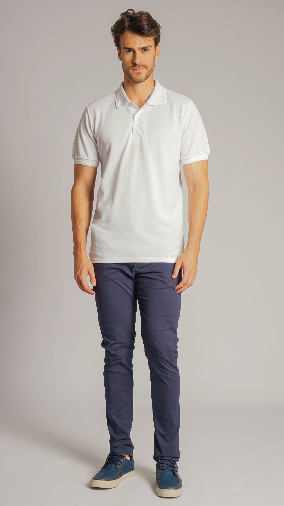 Camisa Polo Piquet - Branca