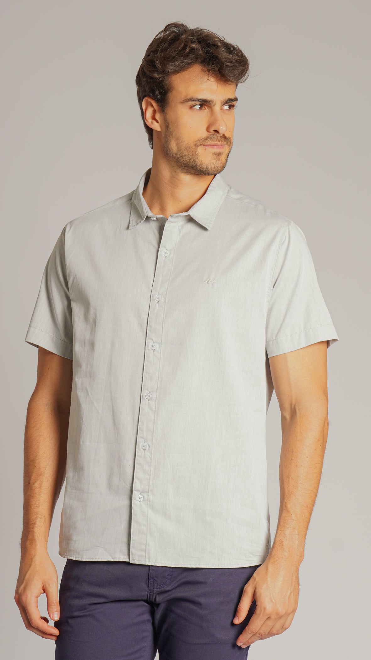 Camisa Manga Curta - Cinza