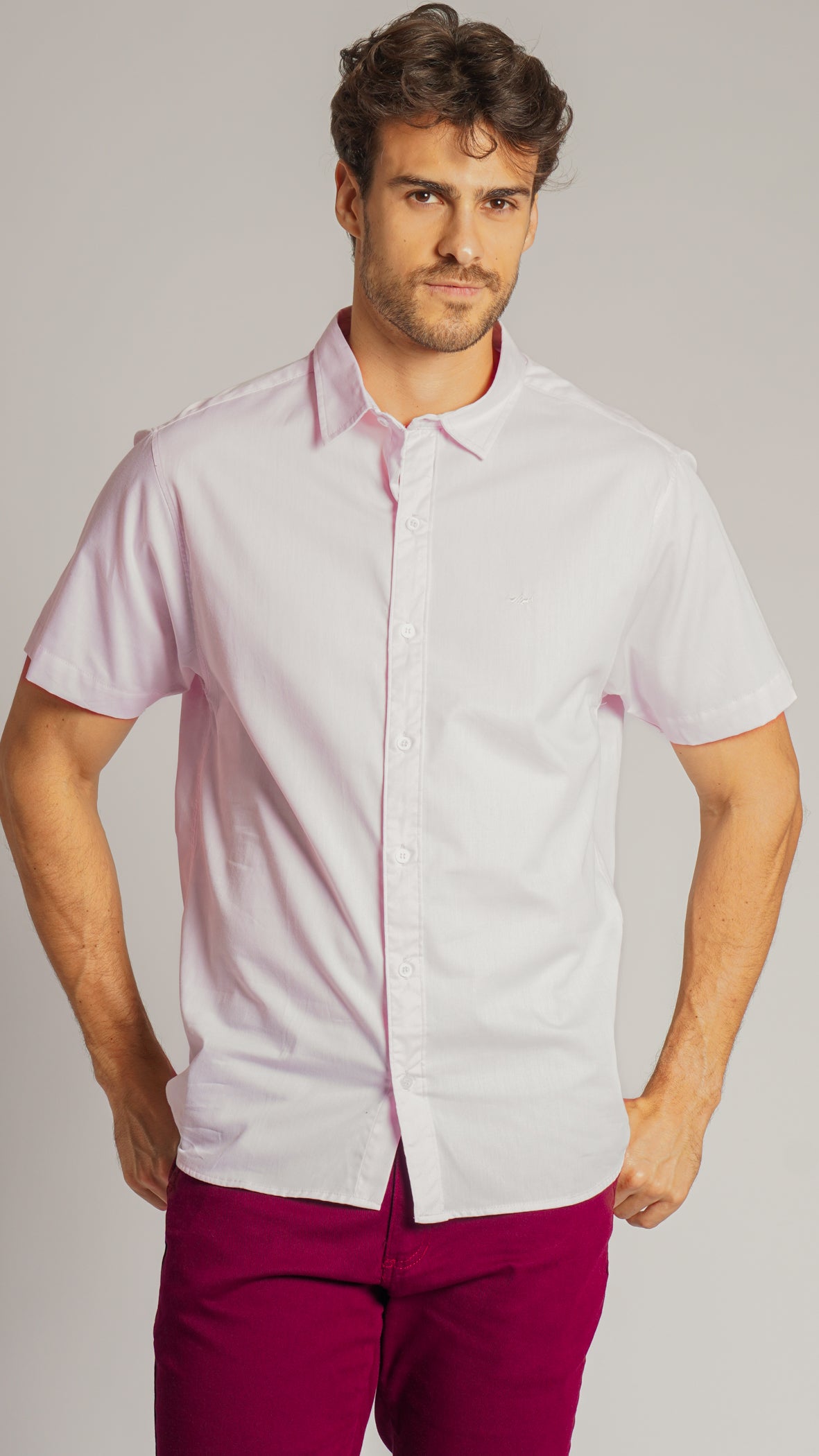 Camisa Manga Curta - Rosa