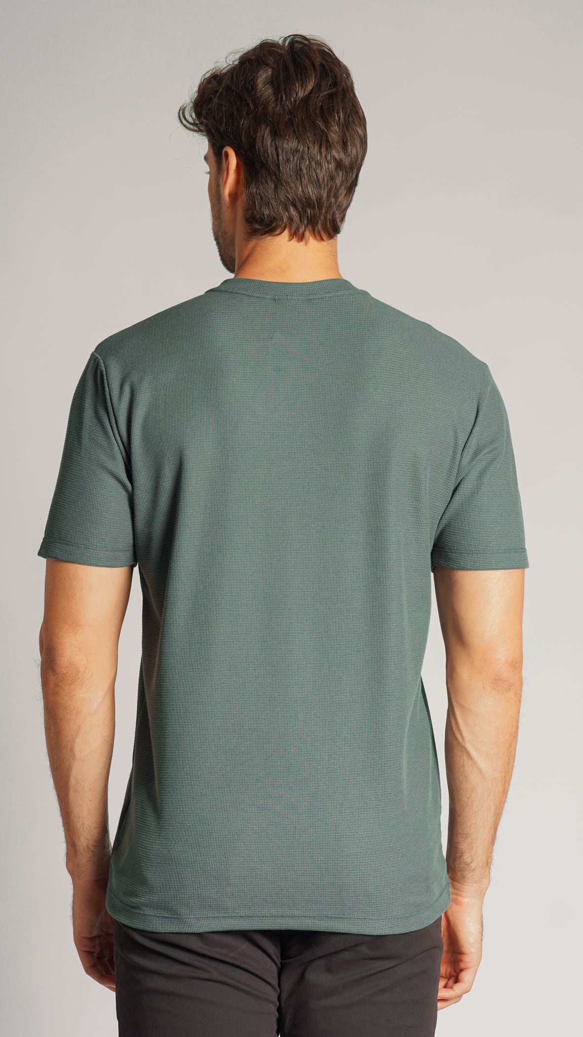 Camiseta Tricô Gola Portuguesa - Verde Petróleo