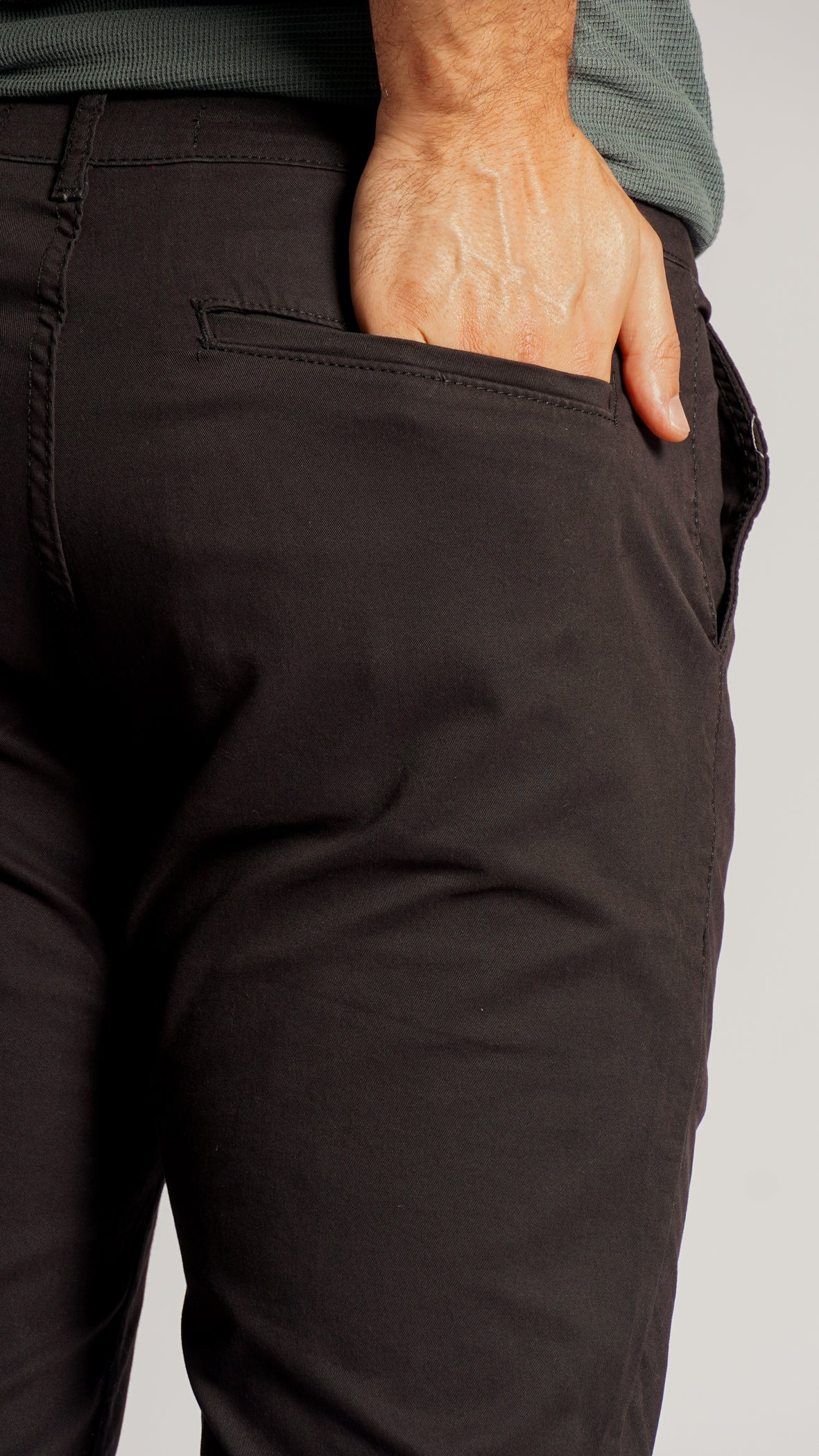 Calça Sarja Bolso Faca - Preta