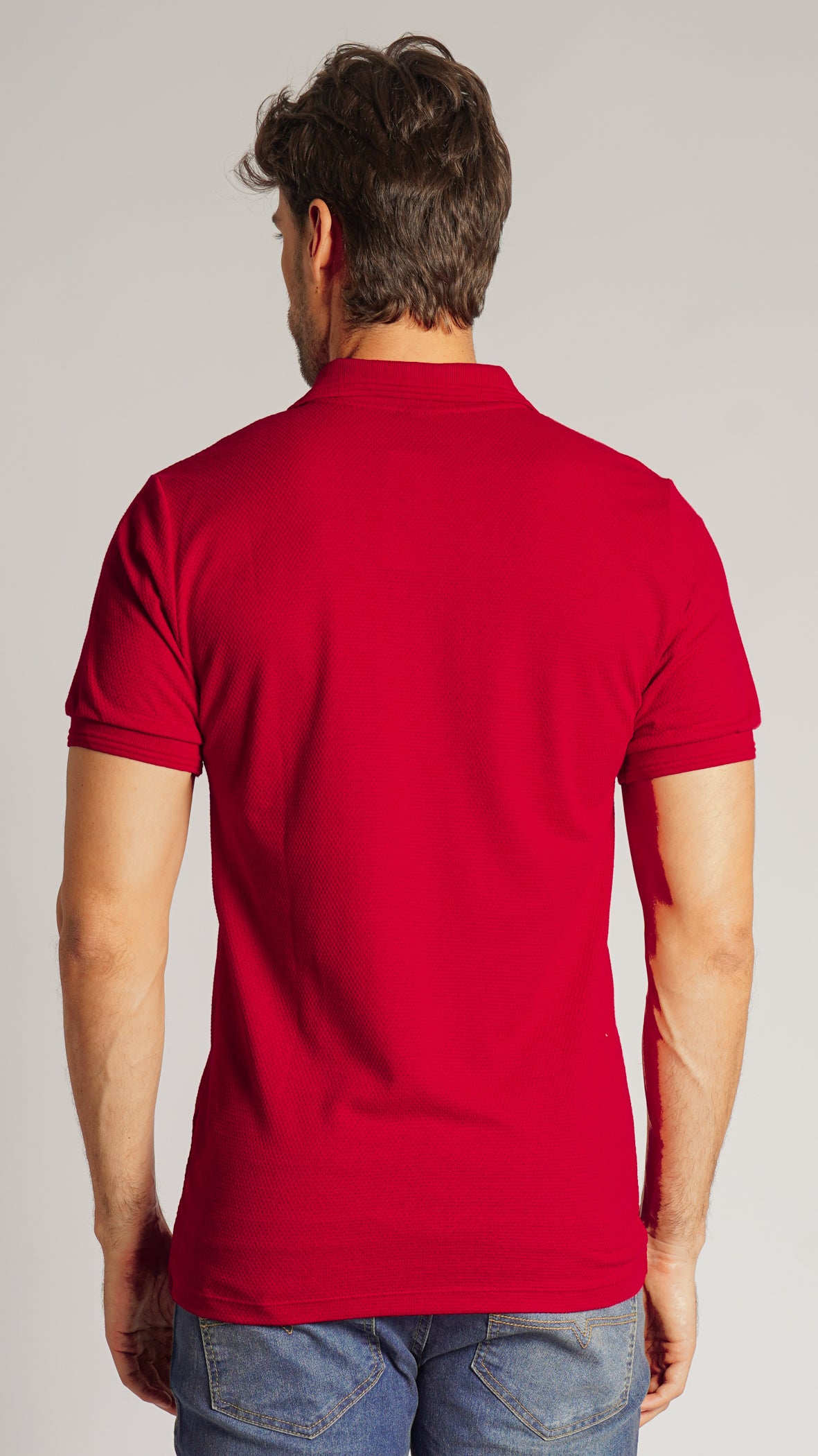 Camisa Polo Colmeia - Vermelha