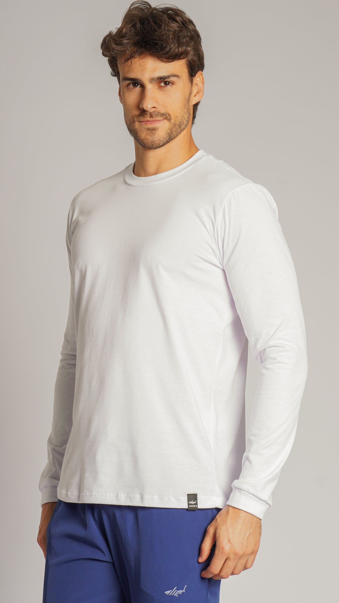 Camiseta Manga Longa Lisa - Branca