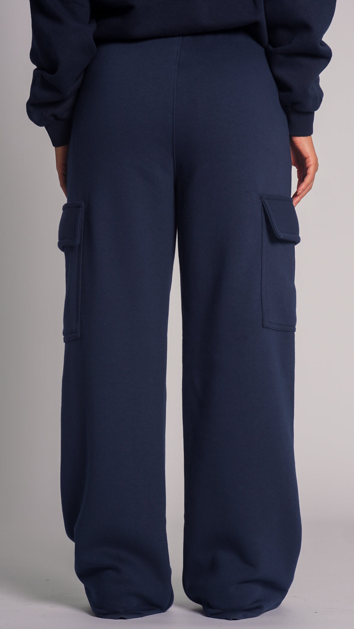 Calça Moletom Cargo Premium - Azul Marinho