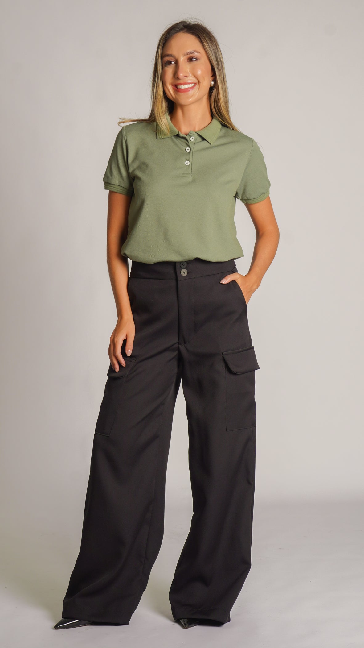 Calça Alfaiataria Cargo - Preta