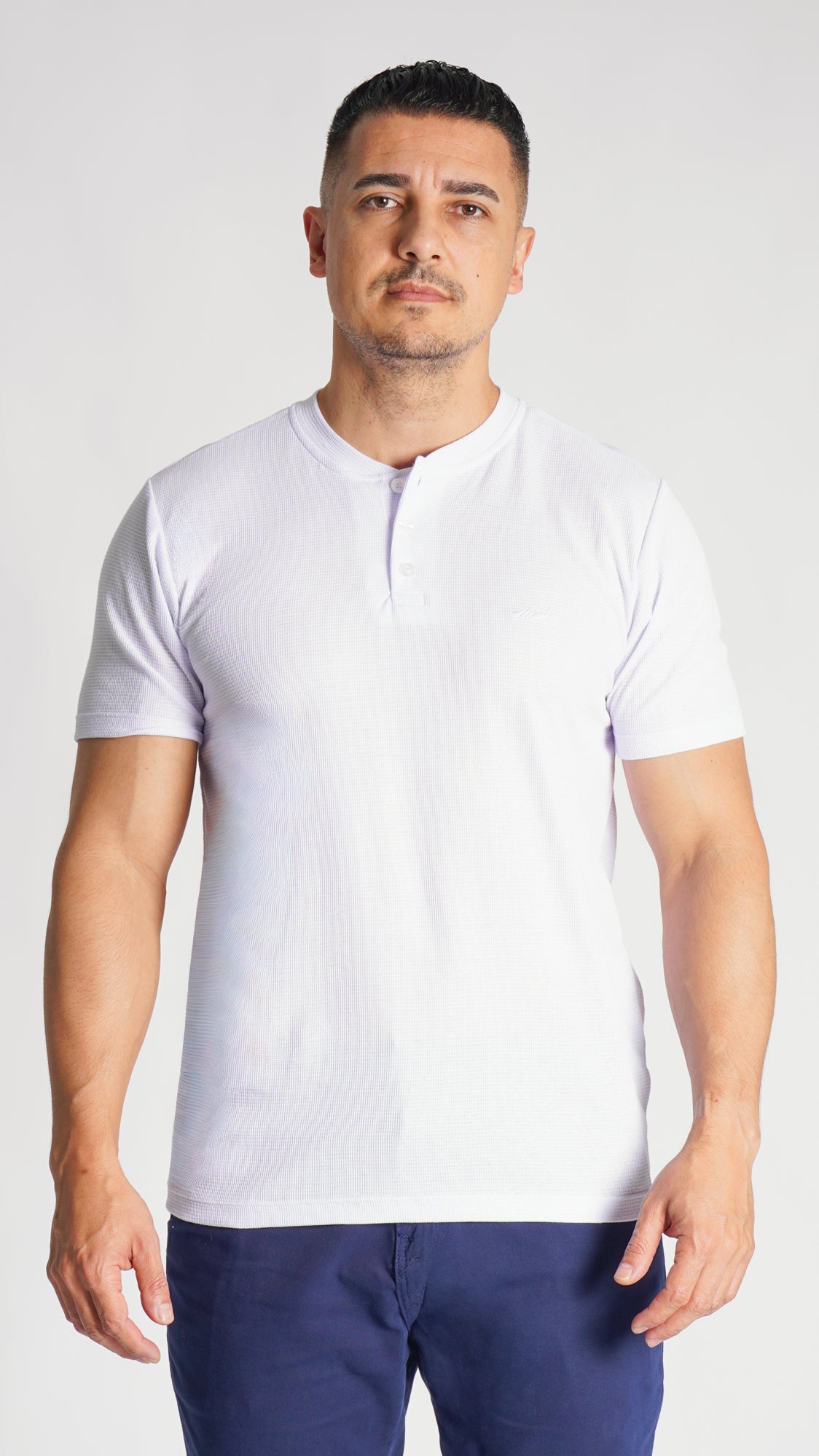 Camiseta Tricô Gola Portuguesa - Branca