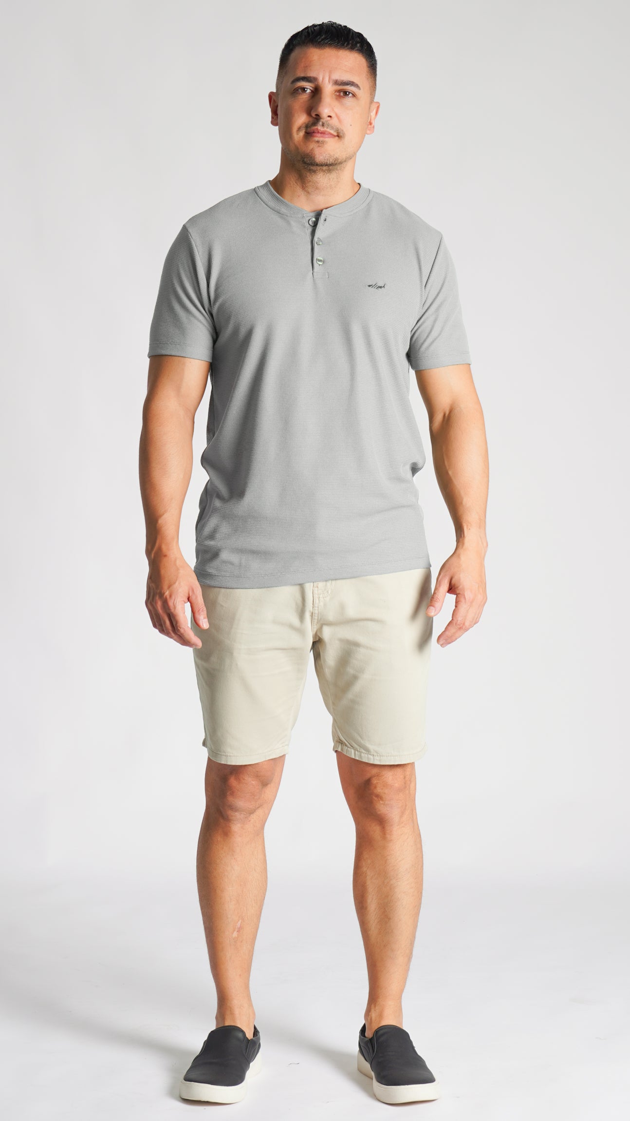 Camiseta Tricô Gola Portuguesa - Cinza