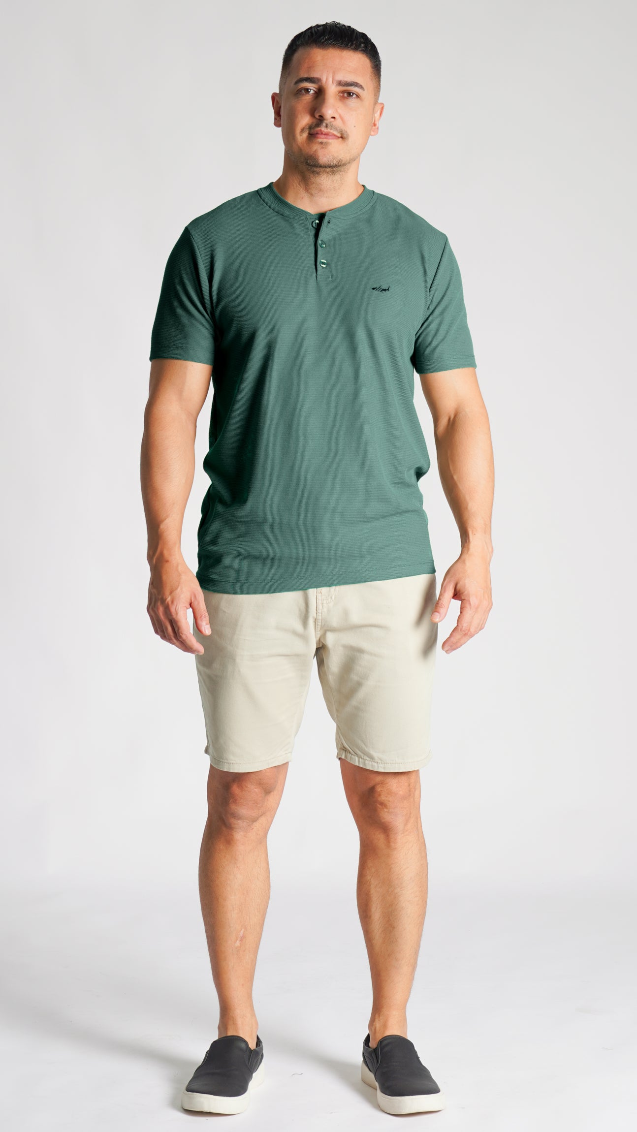 Camiseta Tricô Gola Portuguesa - Verde Petróleo