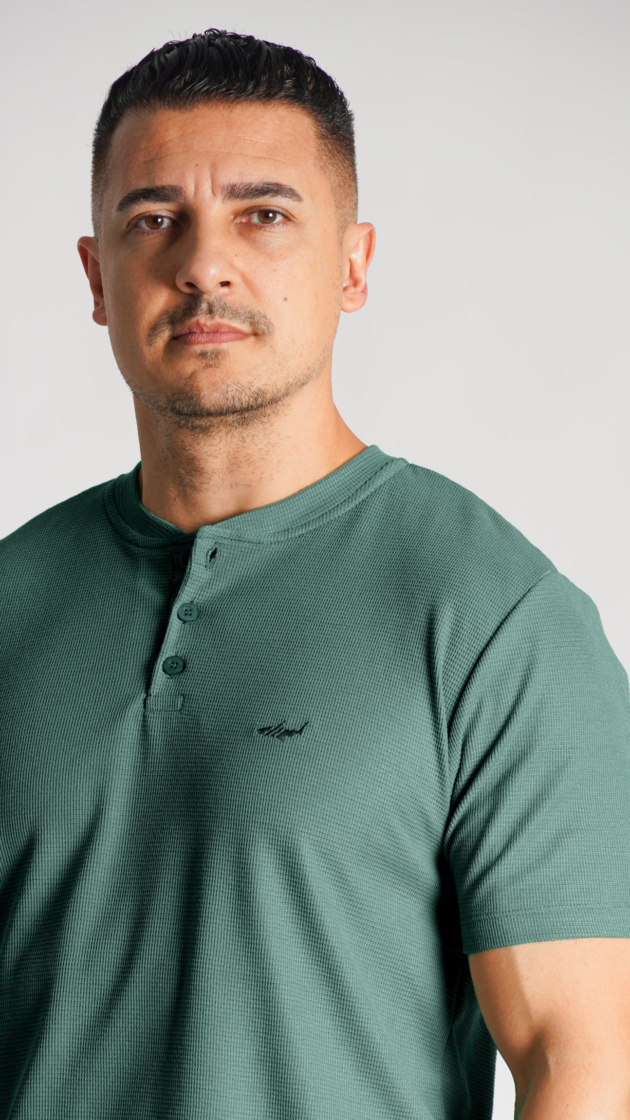 Camiseta Tricô Gola Portuguesa - Verde Petróleo