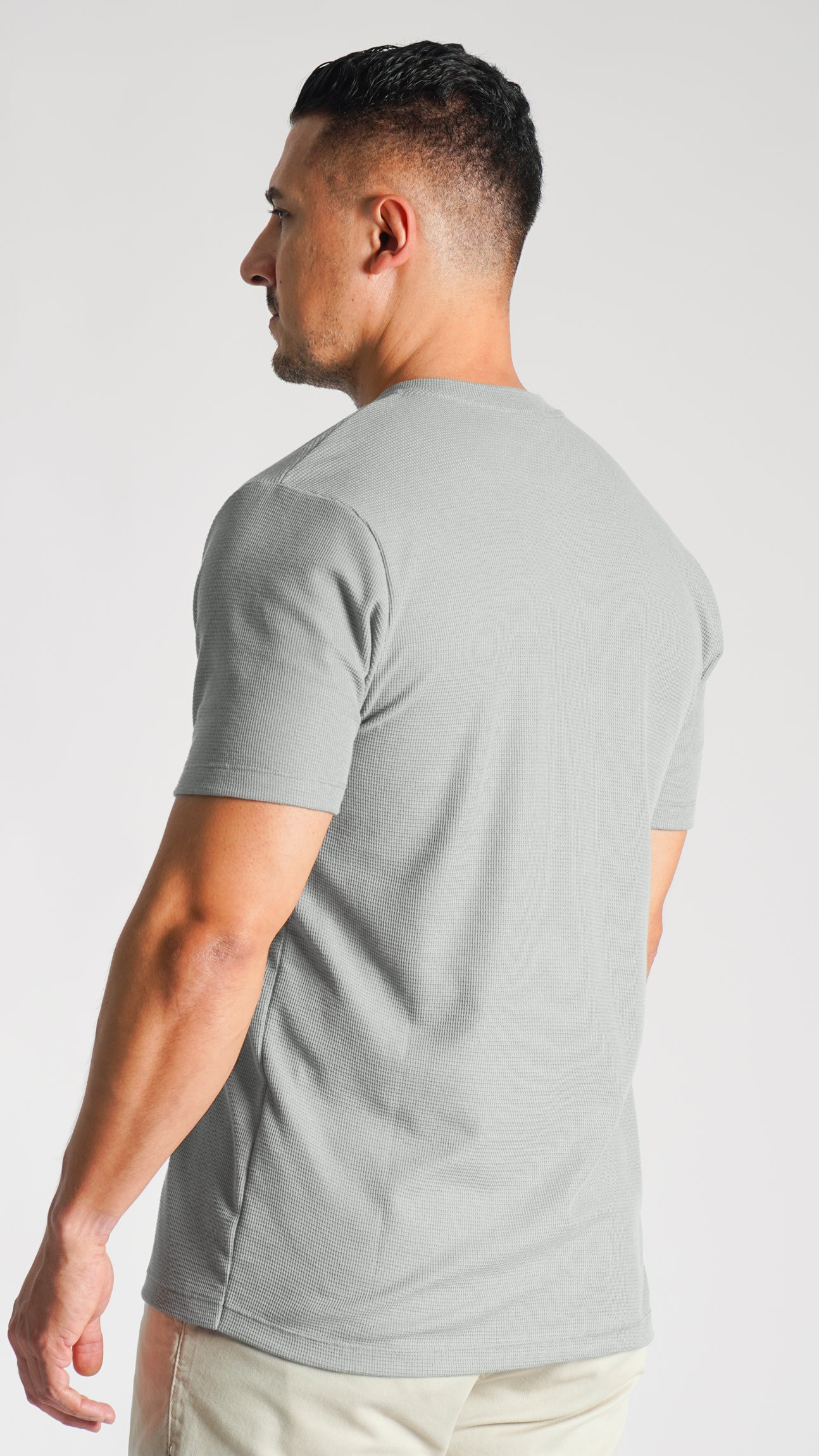 Camiseta Tricô Gola Portuguesa - Cinza