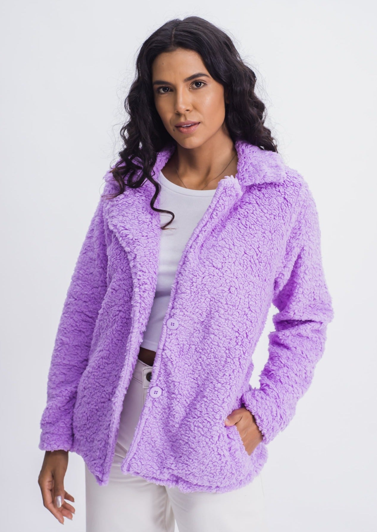 Casaco Sherpa - Roxo