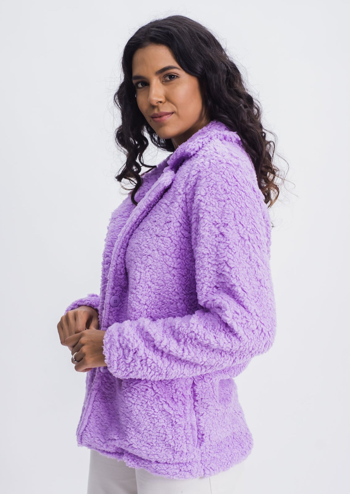 Casaco Sherpa Curto - Lilás