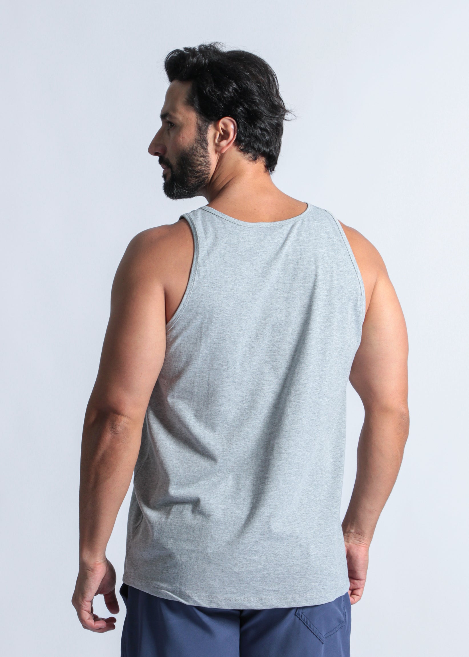 Regata Estampada Florida - Cinza